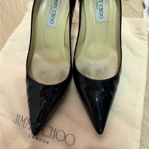 Jimmy Choo 3” Black Patent Heals